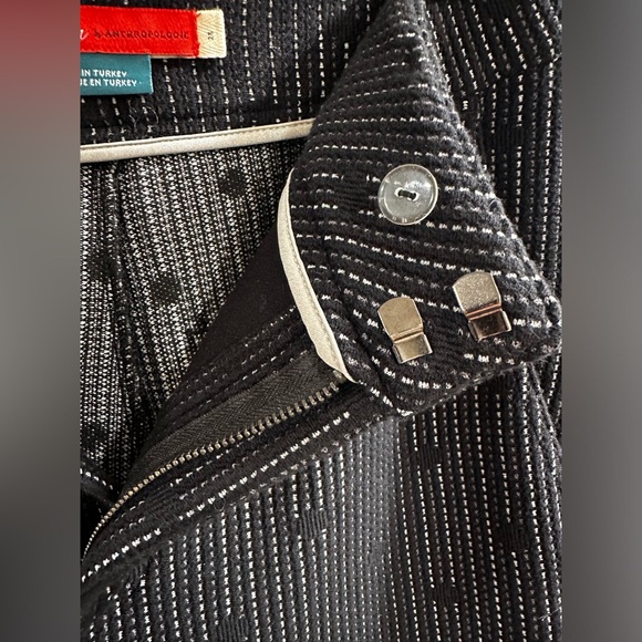 Anthropologie Cartonnier Jacquard Stripe Dot Wide Leg Pants size 8/28, like new. - Picture 14 of 14